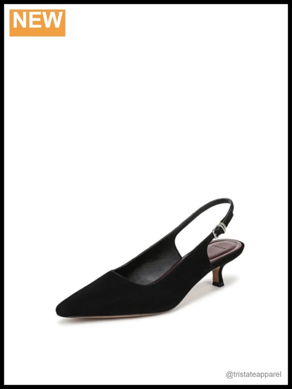 Slingback Kitten Heel Pointed Toe Suede Pump